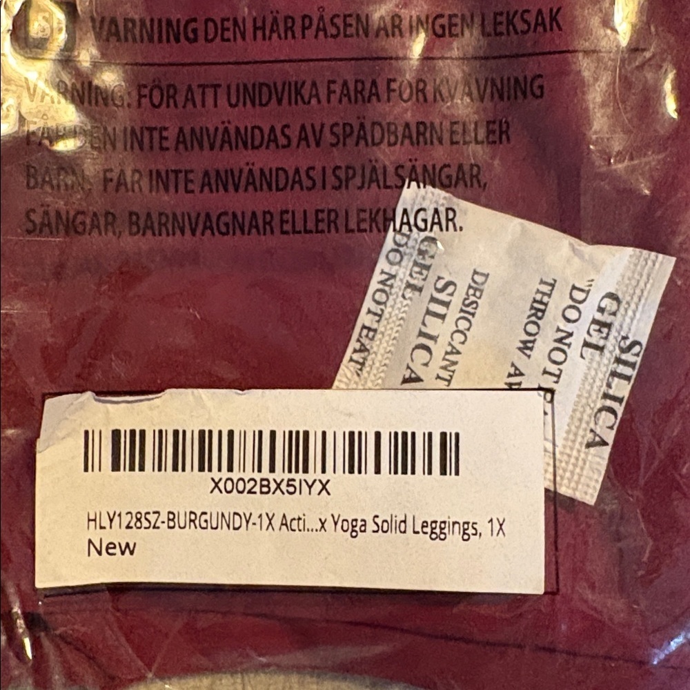 Leggings Depot Burgundy Leggings Size 1X - Picture 2 of 12